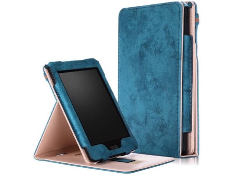 Etui Alogy Slim Leather do Kindle Paperwhite 4 2018/2019 Niebieskie