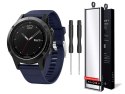 Gumowy pasek Alogy karbon do Garmin Fenix 5/5 Plus/6/6 pro granatowy