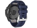 Gumowy pasek Alogy karbon do Garmin Fenix 5/5 Plus/6/6 pro granatowy