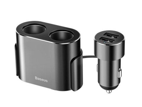 Ładowarka samochodowa Baseus 2x USB rozdzielacz 80W Car Cigarette black