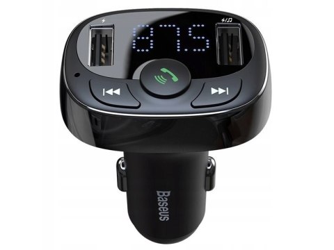 Ładowarka samochodowa Baseus T typed transmiter FM Bluetooth 3.4A MP3