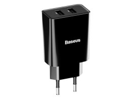 Ładowarka sieciowa Baseus 2xUSB 2A 10.5W Speed Mini EU Black