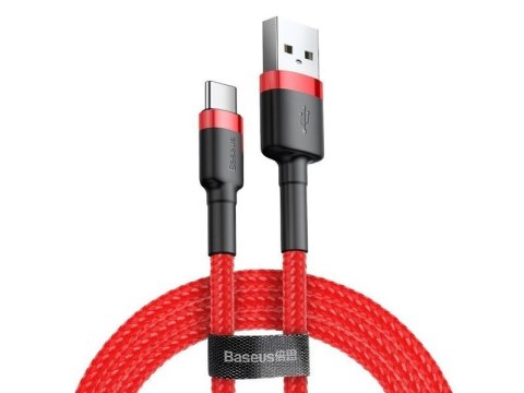 Baseus Kabel Cafule USB-C Type C 2A 3m Czerwono-czarny