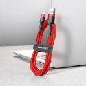 Baseus Kabel Cafule USB-C Type C 2A 3m Czerwono-czarny