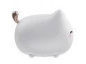 Baseus Nocna lampka dla dziecka silikonowa LED w kształcie kota Biała