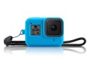 Etui silikonowe Alogy ochronne do GoPro Hero 8 z paskiem Niebieskie