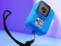 Etui silikonowe Alogy ochronne do GoPro Hero 8 z paskiem Niebieskie