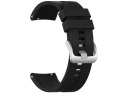 Gumowy Uniwersalny pasek sportowy Alogy soft band do smartwatcha 22mm Czarny