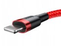 Kabel 2m Baseus Keviar USB Lightning do iPhone iPad iPod 1.5A Czerwony