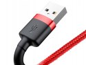 Kabel 2m Baseus Keviar USB Lightning do iPhone iPad iPod 1.5A Czerwony