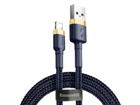 Kabel 2m Baseus Keviar USB Lightning do iPhone iPad iPod 1.5A Granatowy