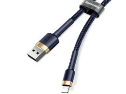 Kabel 2m Baseus Keviar USB Lightning do iPhone iPad iPod 1.5A Granatowy