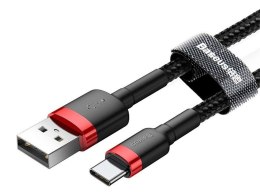 Kabel 3m Baseus Cafule USB-C Type C 2A Czarno-czerwony