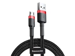 Kabel 3m Baseus Cafule wytrzymały przewód nylon micro USB 2A Czerwony