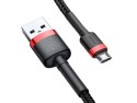 Kabel 3m Baseus Cafule wytrzymały przewód nylon micro USB 2A Czerwony