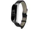 Pasek Alogy skóra leather band do Xiaomi Mi Band 5 Global Czarny