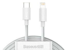 2x Kabel 1.5m Baseus przewód USB-C Type C do Lightning PD 20W White