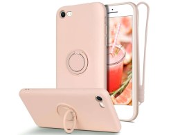 Etui silikonowe Ring Ultra Slim Alogy do iPhone SE 2020/ 8/ 7 Różowe