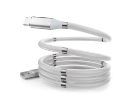 Kabel 100cm Alogy magnetyczny przewód USB- USB-C Type C 2.4A Biały