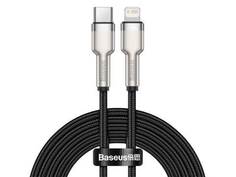 Kabel 1m Baseus Metal przewód USB-C Type C na Lightning PD 20W Black