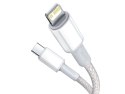 Kabel przewód Baseus USB-C Type C na Lightning PD 20W 1m White