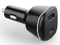 Ładowarka samochodowa Spigen USB + USB-C PC1800 QC 3.0 PD 30W Black