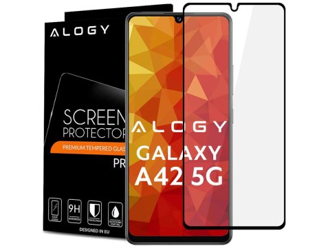 Szkło Alogy Full Glue case friendly do Samsung Galaxy A42 5G Czarne