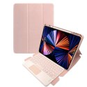 Etui Alogy Klawiatura Bluetooth Touchpad 4w1 Magnetyczne Pencil do Apple iPad Pro 12.9 2021 Różowe