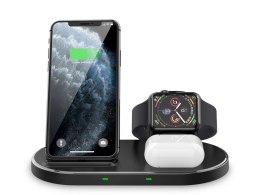 Ładowarka indukcyjna Tech-Protect Qi 3w1 W55 do iPhone/AirPods/Watch Black