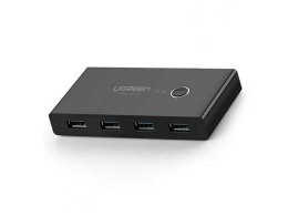 Switch przełącznik box UGreen HUB KVM USB 2x4 USB 2.0