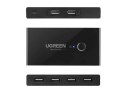 Switch przełącznik box UGreen HUB KVM USB 2x4 USB 2.0