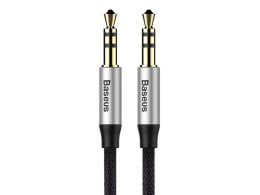 Kabel audio mini jack 3,5mm AUX Baseus Yiven 0,5m (czarno-srebrny)