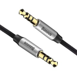 Kabel audio mini jack 3,5mm AUX Baseus Yiven 0,5m (czarno-srebrny)