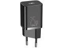 Ładowarka sieciowa Baseus USB-C PD 25W i kabel do USB-C Black