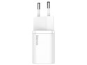 Ładowarka sieciowa Baseus USB-C PD 25W i kabel do USB-C White