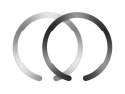 Uniwersalne blaszki magnetyczne do MagSafe ESR HaloLock Ring Black / Silver