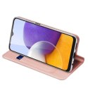 Etui portfel DuxDucis SkinPro do Samsung Galaxy A22 5G Rose Gold