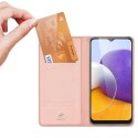 Etui portfel DuxDucis SkinPro do Samsung Galaxy A22 / M22 4G/LTE Rose Gold