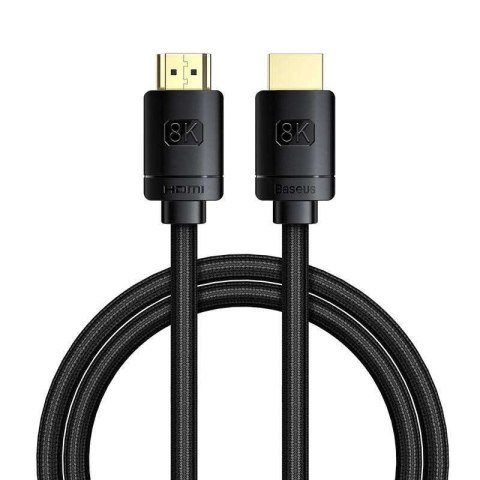 Kabel HDMI 2.1 Baseus High Definition Series, 8K 60Hz, 3D, HDR, 48Gbps, 1m (czarny)