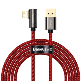 Kabel USB do Lightning kątowy Baseus Legend Series, 2.4A, 2m (czerwony)