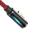 Kabel USB do Lightning kątowy Baseus Legend Series, 2.4A, 2m (czerwony)