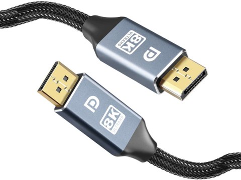 Kabel ze złączem Alogy 2x Display Port DP 1.4 8K 30AWG do TV PC 3m