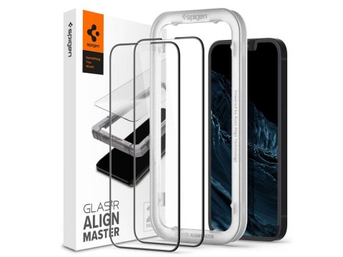 Szkło Spigen x2 ALM Glas.tR FC do Apple iPhone 13/ 13 Pro Black