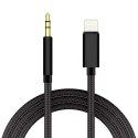 Kabel 100cm Alogy Lightning do AUX mini jack 3.5mm Czarny