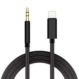 Kabel 100cm Alogy Lightning do AUX mini jack 3.5mm Czarny