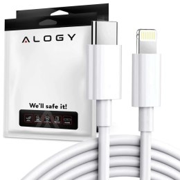 Kabel 1m Alogy szybki przewód USB-C Type C na Lightning PD 20W Biały