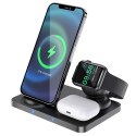 Ładowarka indukcyjna HOCO CW33 3w1 15W do iPhone / Airpods / Watch Black