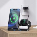 Ładowarka indukcyjna HOCO CW33 3w1 15W do iPhone / Airpods / Watch Black