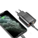 Ładowarka sieciowa Alogy szybka USB + USB-C Type C QC 3.0 PD 20W Czarna