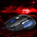 Mysz gamingowa Alogy przewodowa LED RGB 5500 DPI USB Czarna